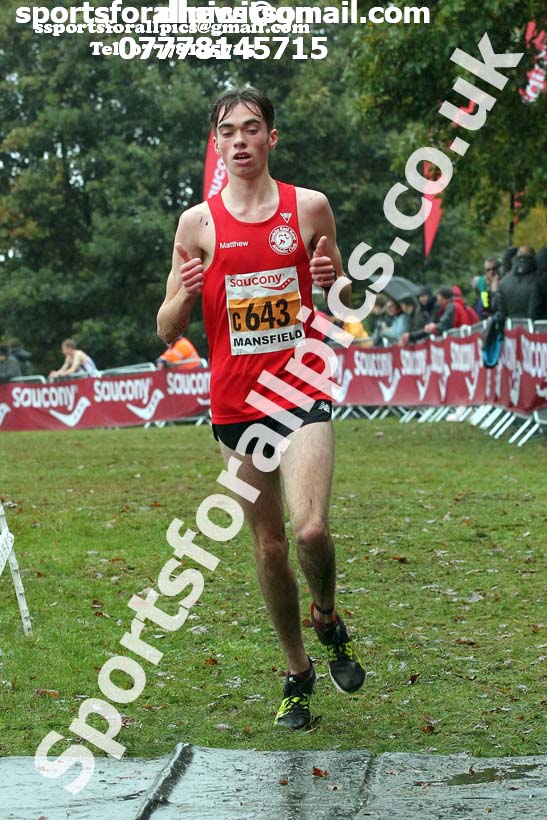 Junior men, National Cross Country Relay Champs., Berry Hill Park, Mansfield.  Photo: David T. Hewitson/Sports for All Pics